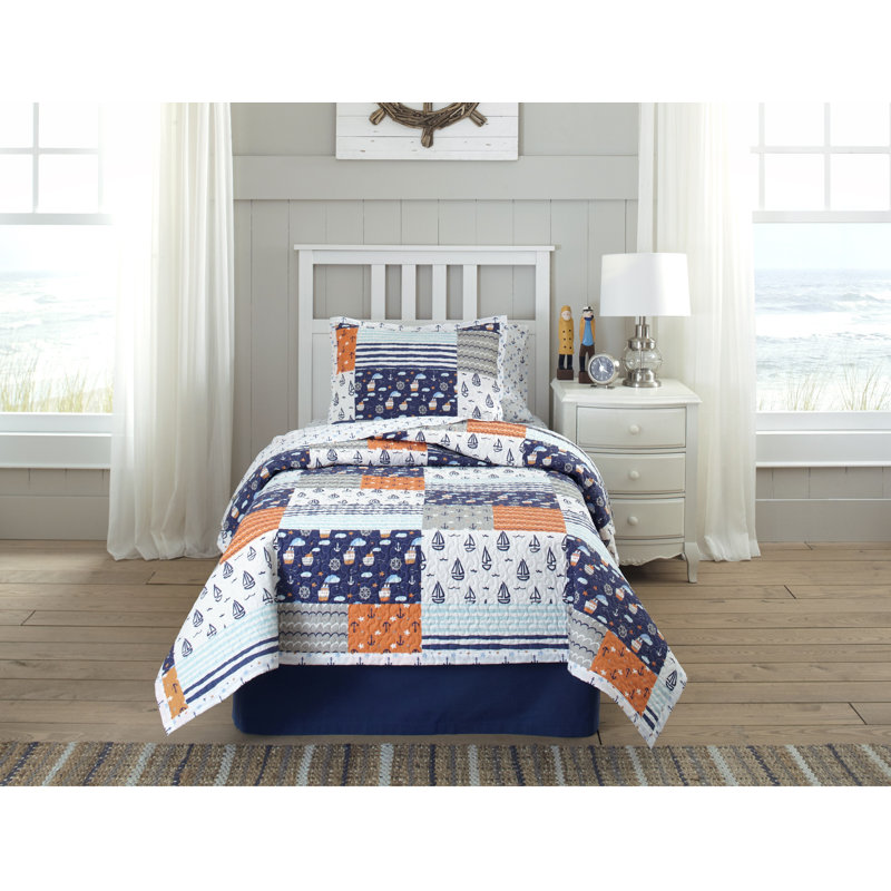 Ensemble de courtepointe 100% coton doux, Double / Grand