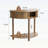 Grooved Half-Moon Console Table