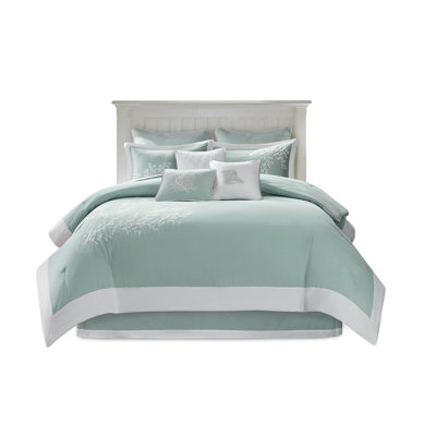 Édredon 100% coton avec bordure brodée