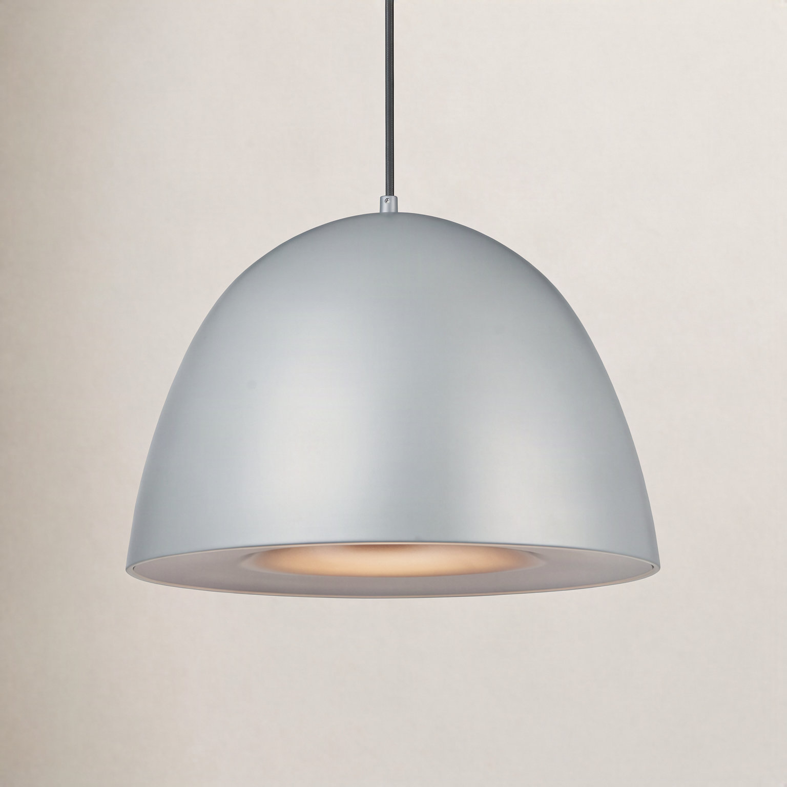 Natosha Single Light Metal Dimmable LED Pendant, 16.5" H x 23.5" W x 23.5" D, Dark Gray/Coffee