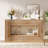 59-Inch Long Console Table,Natural Sofa Table with Storage for Entryway-1615424998
