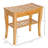 Long Bamboo Shower Bench Seat, 20" Wooden Spa Shower Stool With Underneath Storage Shelf Shoe Organizer
