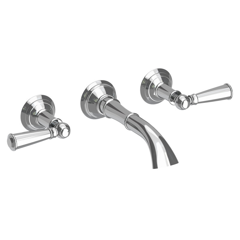 Aylesbury Wall Mount Bathroom Faucet, Polished Chrome