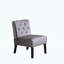 Fauteuil d'appoint moderne à motif capitonné sans accoudoirs 2 pièces 53 po avec tissu en velours et coussin en mousse haute densité de qualité supérieure, gris-962176509