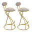 Ensemble de 2 tabourets de bar rembourrés en forme de S-118472618-118472619