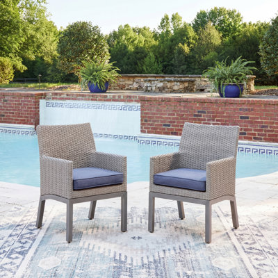 Ensemble de 2 chaises d'extérieur avec coussin Cogswell