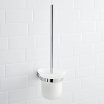 Ceeley Collection Metal Wall Mounted Toilet Brush and Holder