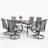Nako 6 - Person Patio Dining Set with Rectangular Table