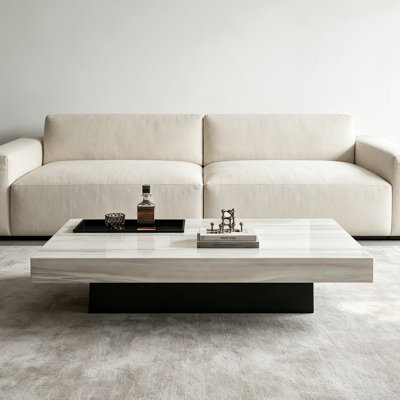 Italian rectangular marble coffee table