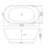 59" x 29.5" Freestanding Soaking Acrylic Bathtub with Overflow and Drain and Overflow
