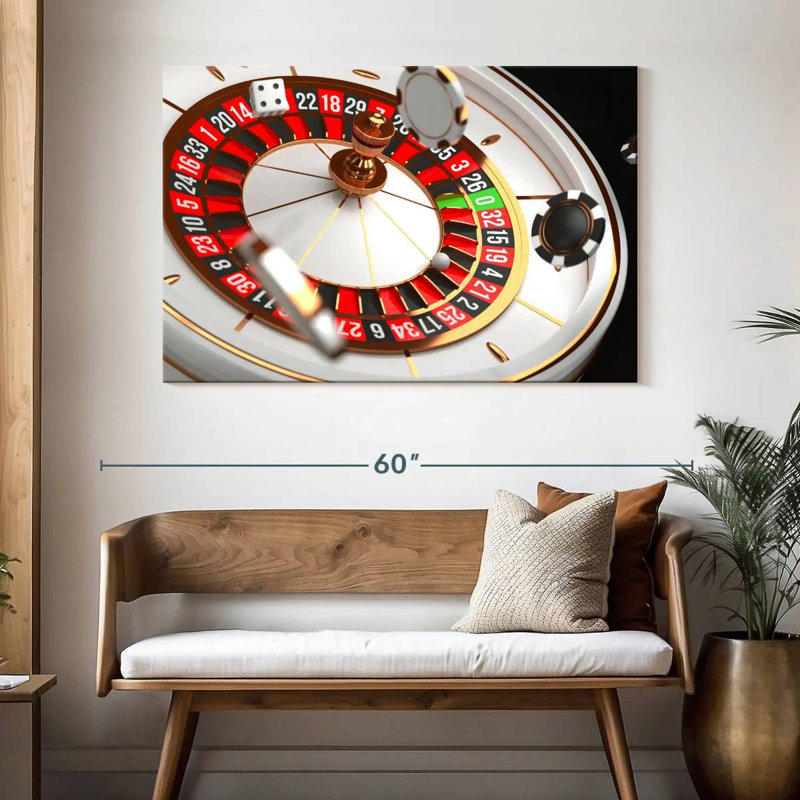 Casino roulette, H 32 po x l 48 po