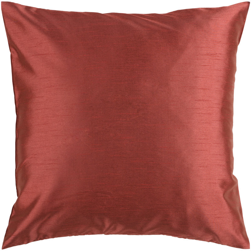 Coussin décoratif , H 18 po x l 18 po x P 4 po, Rouille, Polyester
