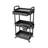 3 Tier Rolling Utility Cart With Drawer,Storage Cart,Rolling Cart Storage Organizer With Iron Wheels-1138648362