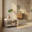 Banc de douche en teck avec tablette, tabouret de douche rustique gris clair de 30 po de largeur, siège de douche entièrement assemblé, banc de baignoire spa résistant à l'eau pour la douche, la salle de bain et le vestibule, le Sitara
