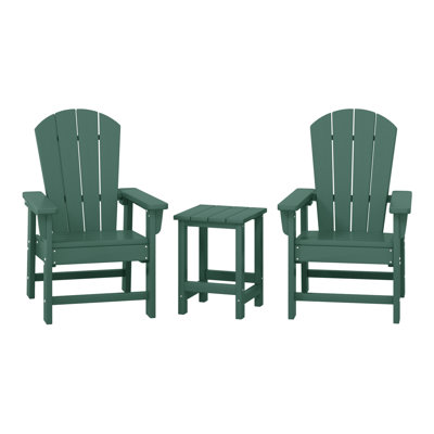 Laguna Kids Outdoor Poly Adirondack Chair With Side Table 3-Piece Set
