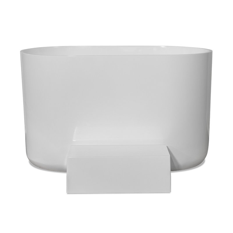 Gemelli 53.25'' L Freestanding Soaking Bathtub, Gloss White
