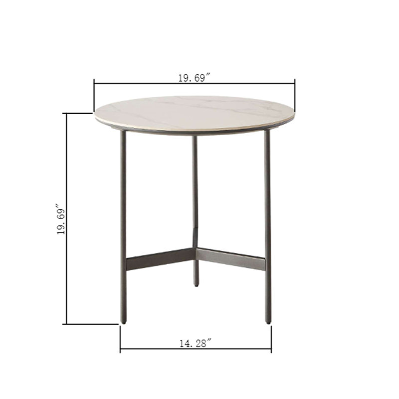 Cedric Sintered Stone Round Side Table