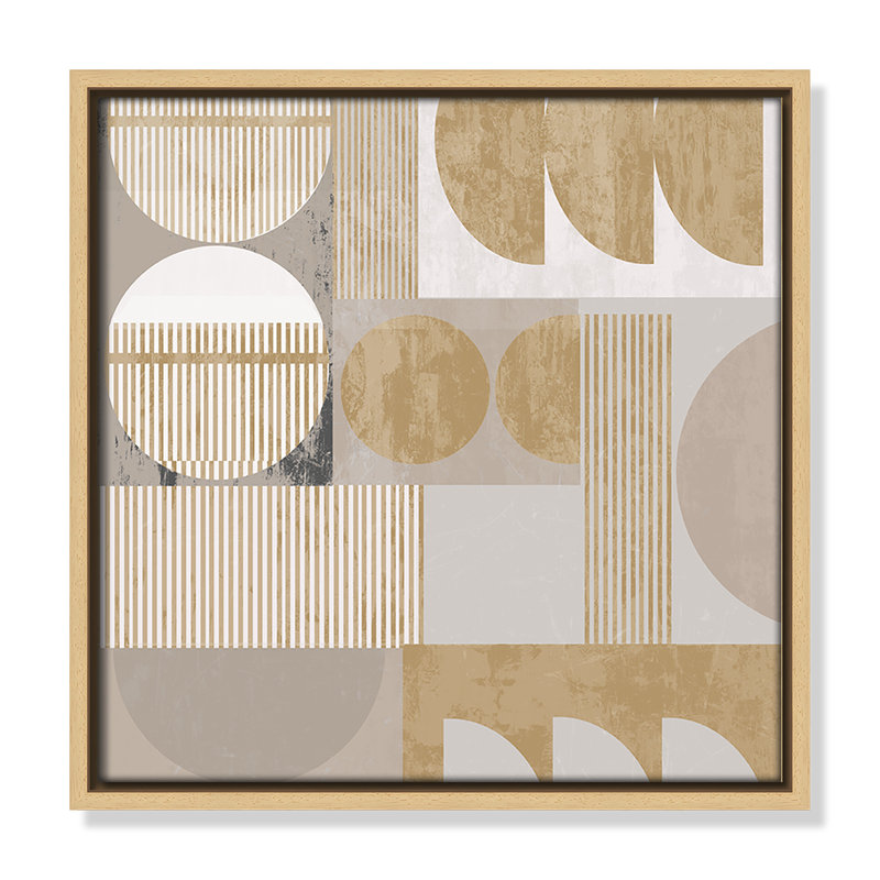 Golden Balance I Print par , L 13,5 po x H 13,5 po, Toile avec cadre, Flotteur naturel