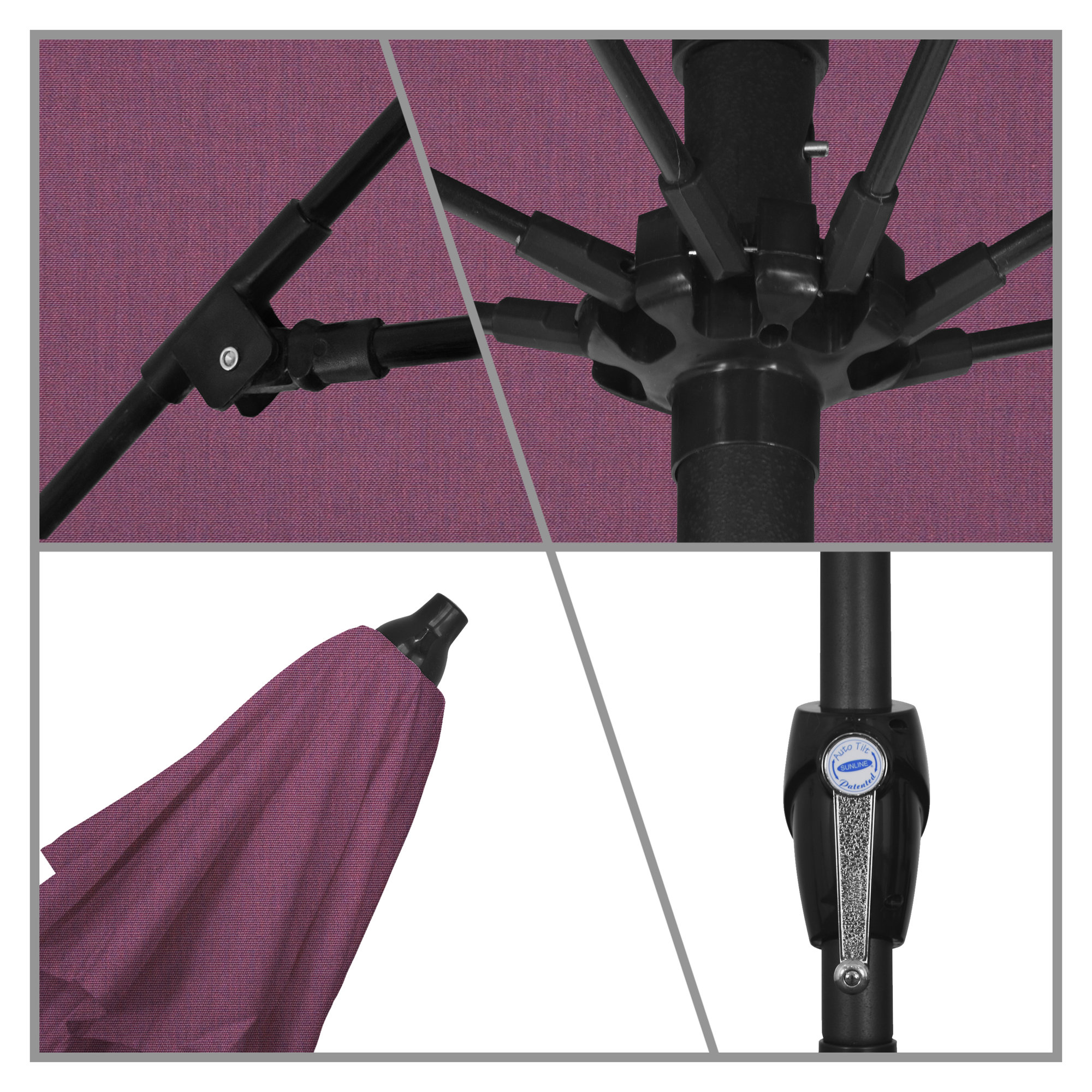 Gino 7.5' Market Sunbrella Umbrella, Iris Sunbrella®
