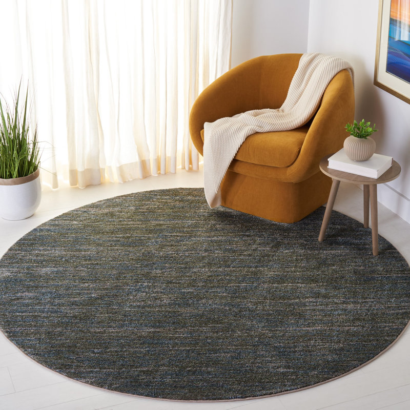 Donlon Performance Abstract Rug, Round 6'7"