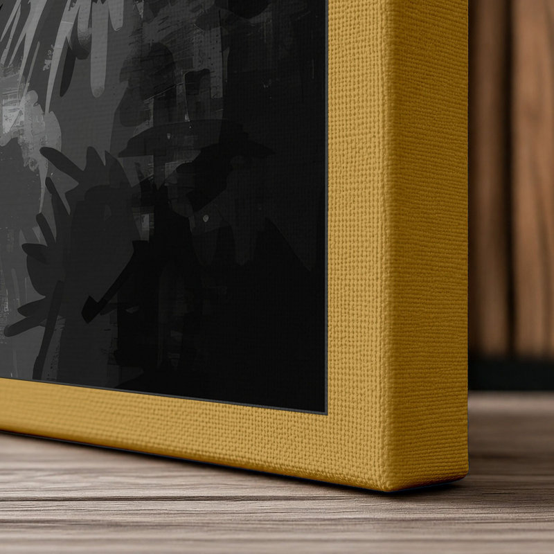 Primate Portrait Modern - Wrapped Canvas, 24x16 - 61.0 x 40.6 cm, Ochre Border