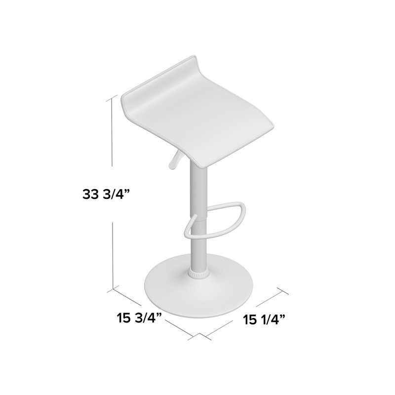 Tabouret de bar Bunky, Blanc