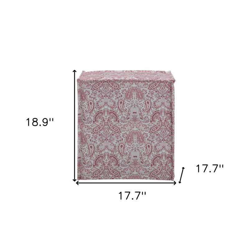Repose-pieds floral en lin 18 po