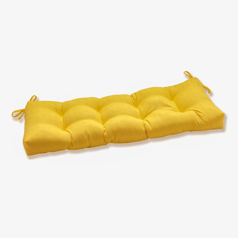 Coussin de siège Amarina, Jaune, L 44 po