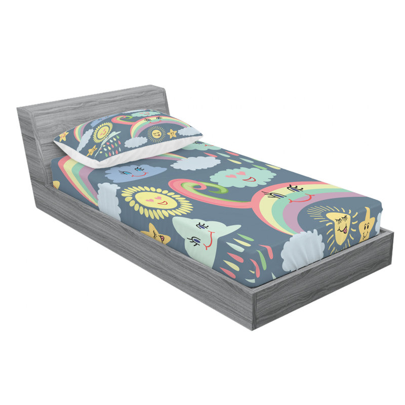 Microfiber Sheet Set, Twin Sheet Set with Fitted Sheet