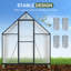 Pavillon de jardin en acier L 6 pi. D Ft Outdoor Serre