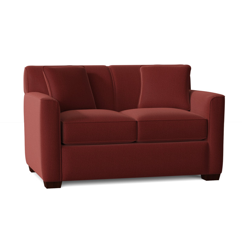 Keaton 60'' Upholstered Loveseat, Anello 26 Burgundy Performance Twill, No