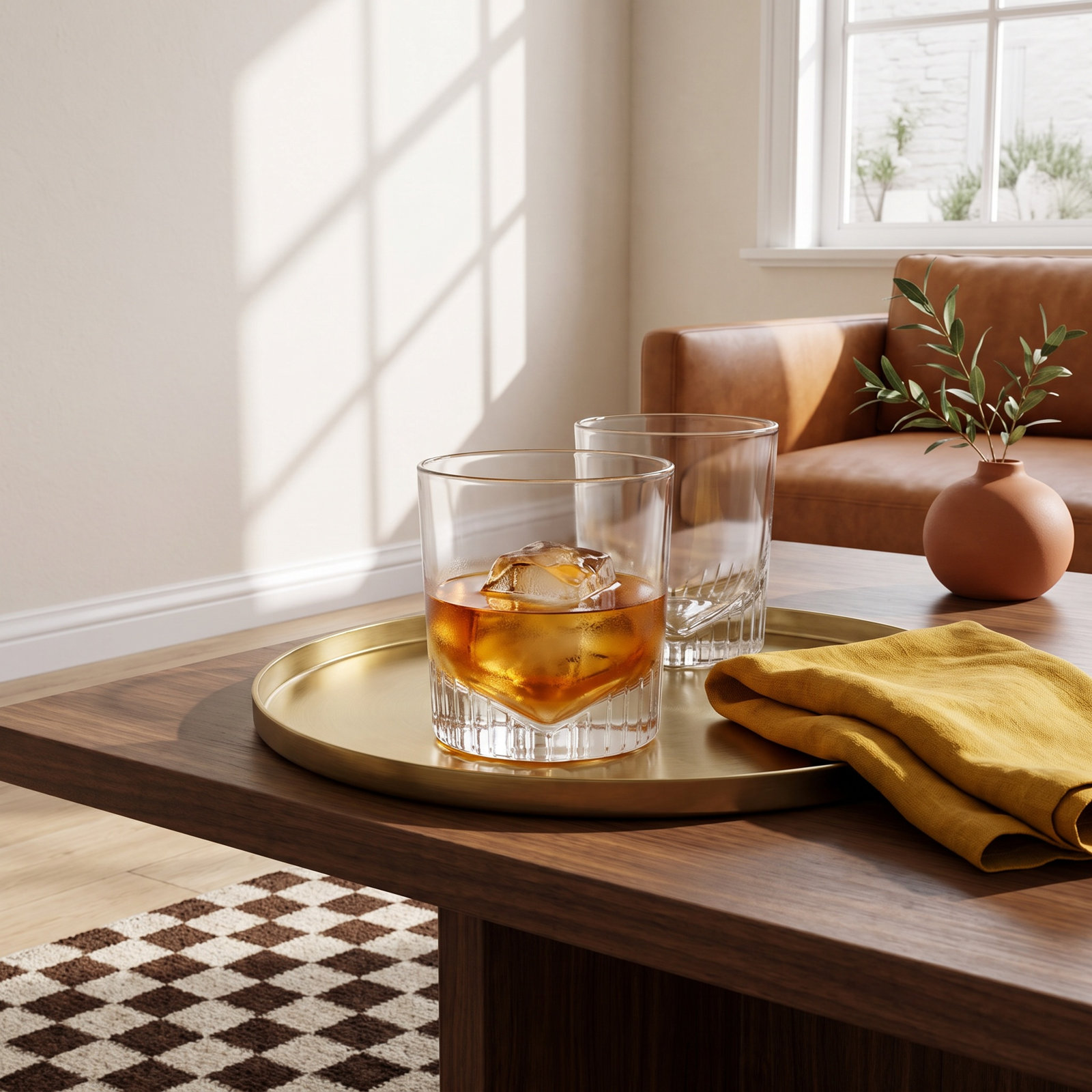 Caldera Ribbed Crystal Whiskey Glass