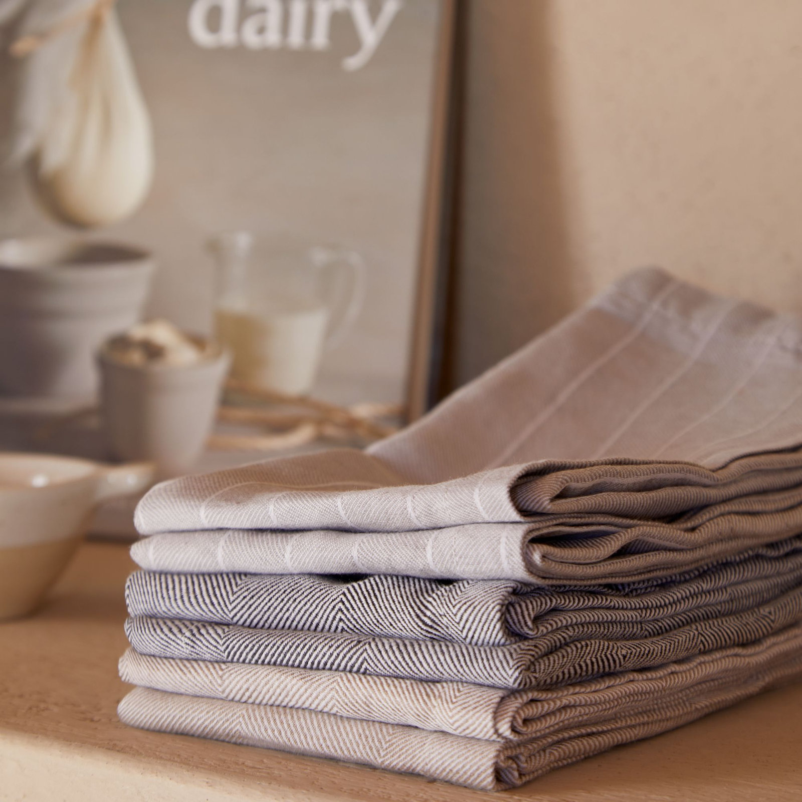 Eivissa Reversible Napkin, Latte