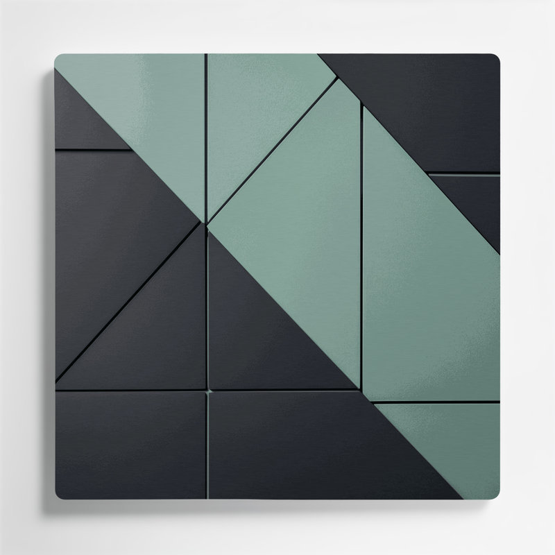 Minimalisme 46, art mural gris en métal, H 32 po x l 32 po