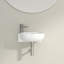 Lavabo de salle de bain mural 16 "L x 11" l vasque flottante ovale en céramique blanche