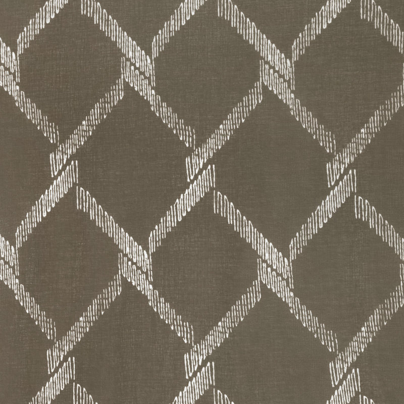Brown Polyester Double Layered Rod Pocket Window Curtain Panel