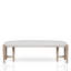 Banc attrayant d'apparence sable, siège rembourré, bases Triad 36,89 lb, garniture cloutée