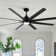 72'' Indoor Smart Black Ceiling Fan With Led Light And App Remote Control