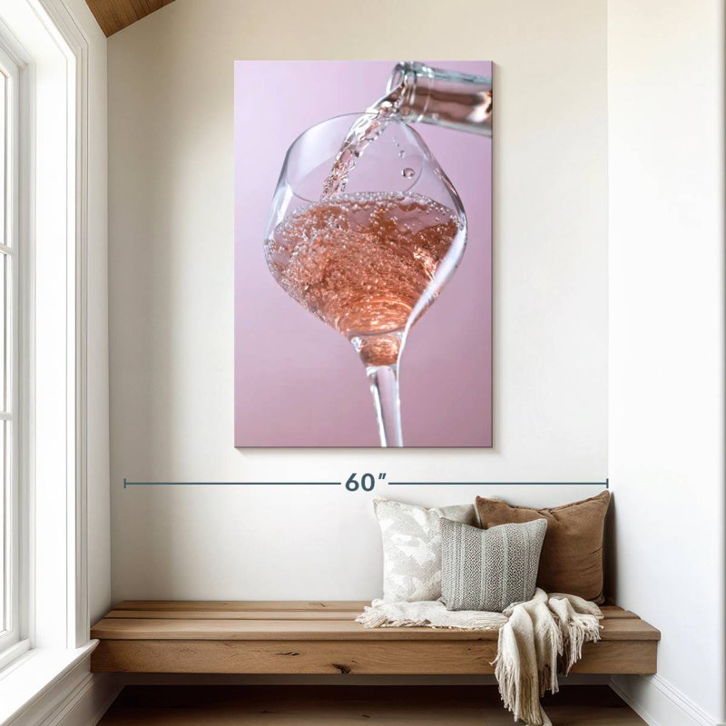 Yarlin Bubbly Rose Wine, 48" H x 32" W