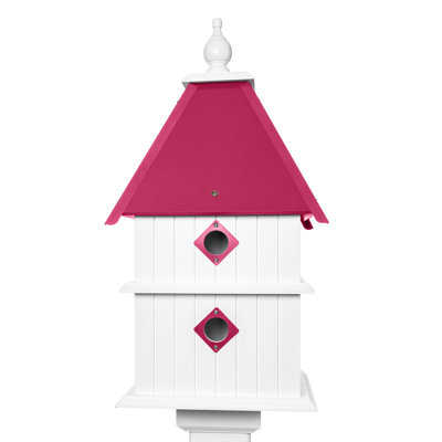Kalene 27'' H x 12.5'' W x 12.5'' D Post UV Resistant Birdhouse