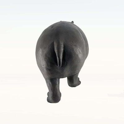 12.6'' Weather Resistant Hippopotamus Garden Statue, Realistic Resin Wildlife Sculpture for Outdoor and Indoor Decor