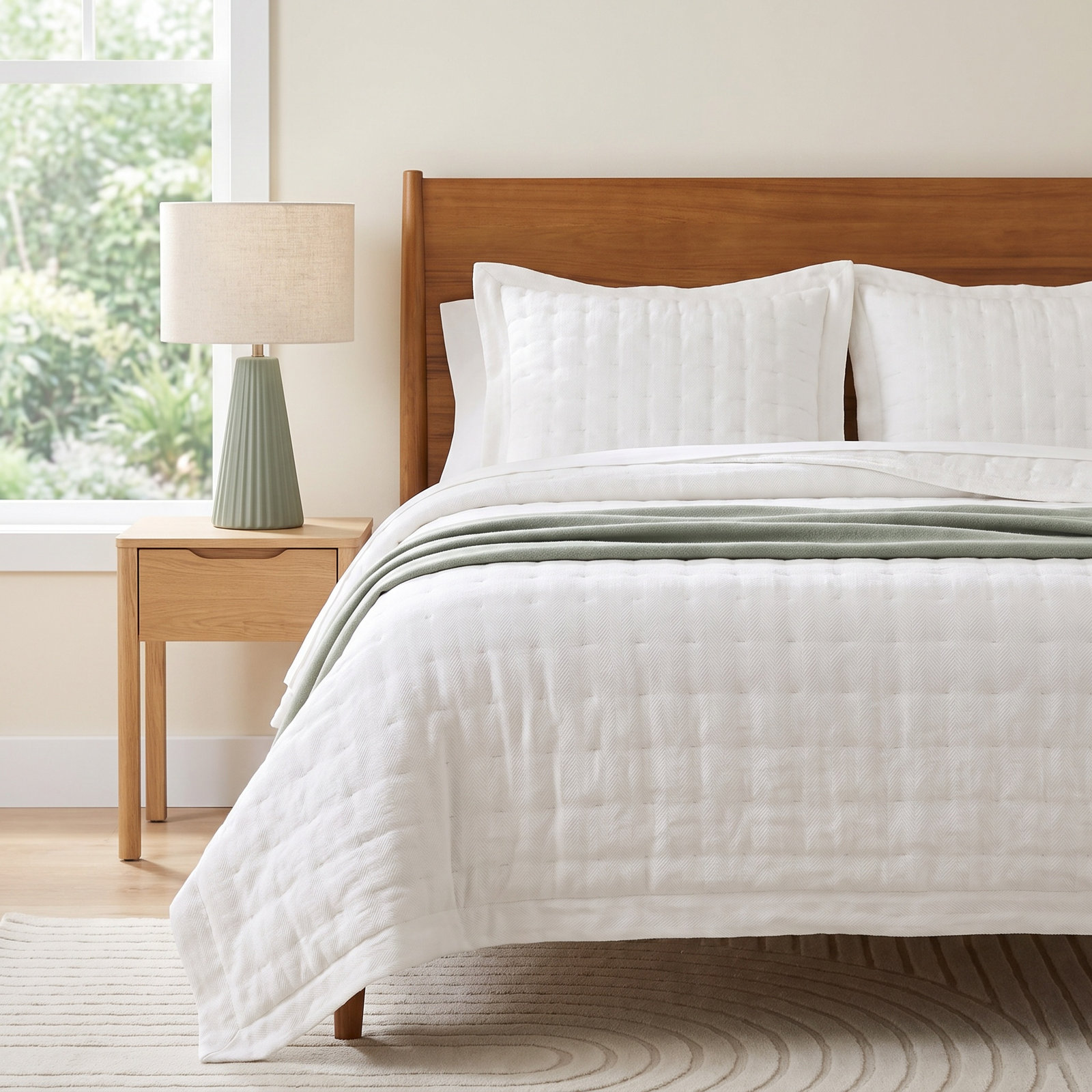 Brussels Linen Shams, Euro, Natural