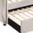 Beige Upholstered Twin Daybed with Trundle