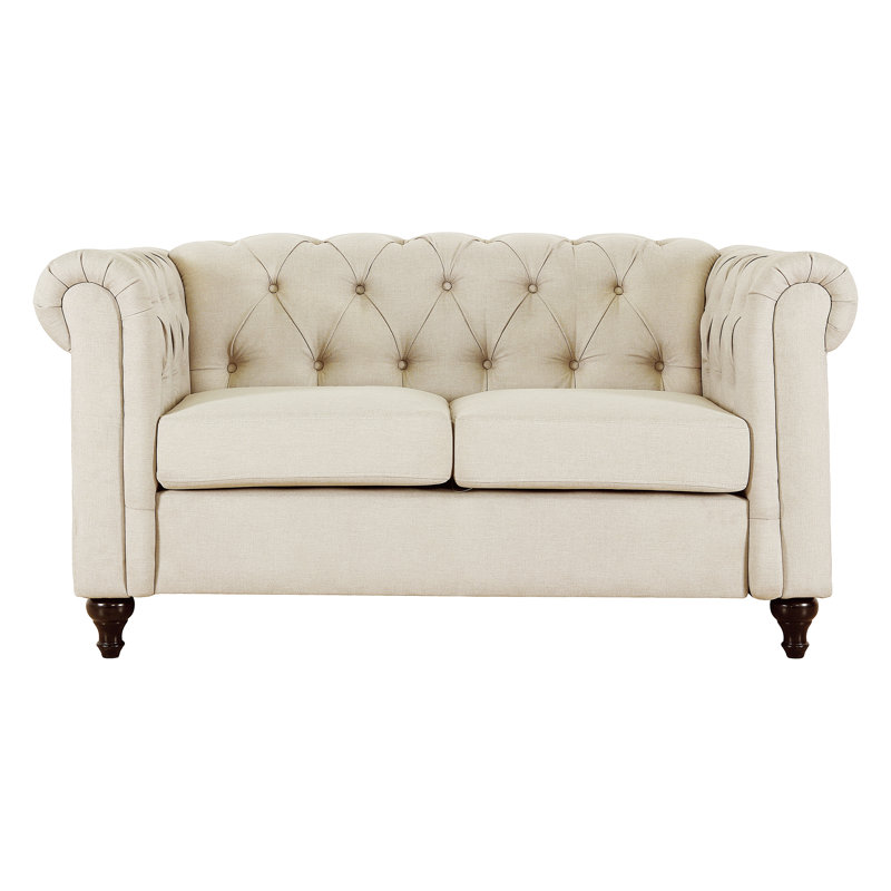 Kym 61'' Upholstered Loveseat, Beige/Tan