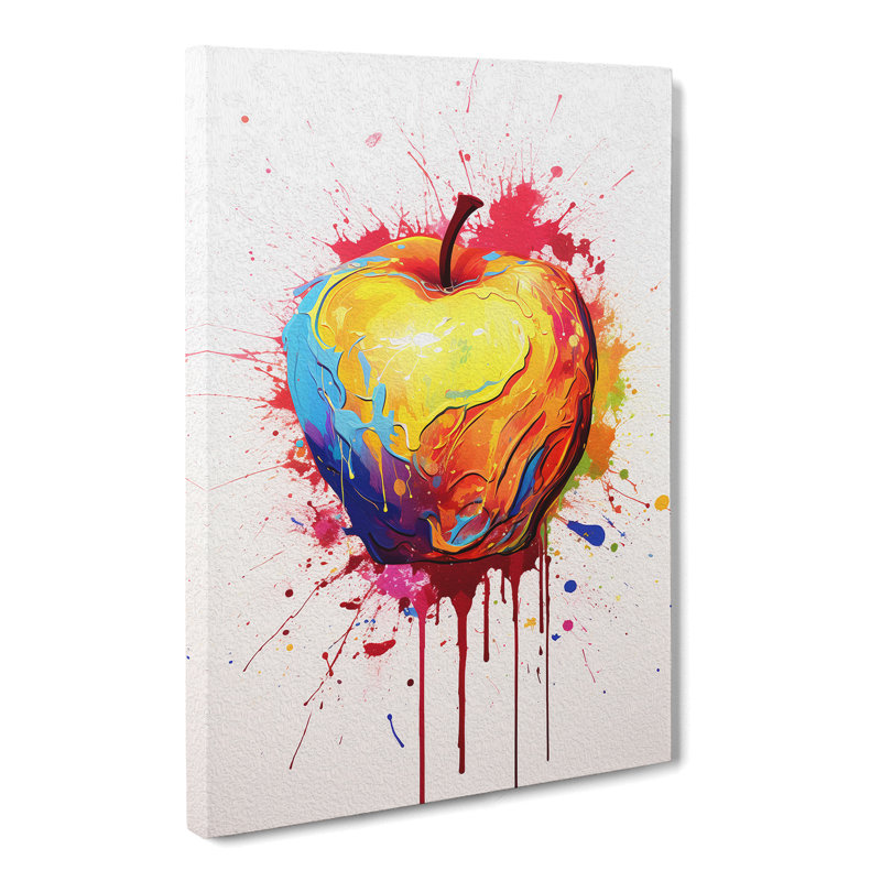 Apple Gestural - Wrapped Canvas, 76cm H x 50cm W x 3cm D