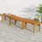 Outdoor Curved Acacia Wood Bench Set of 4 Patio Garden Backless Fire Pit Bench