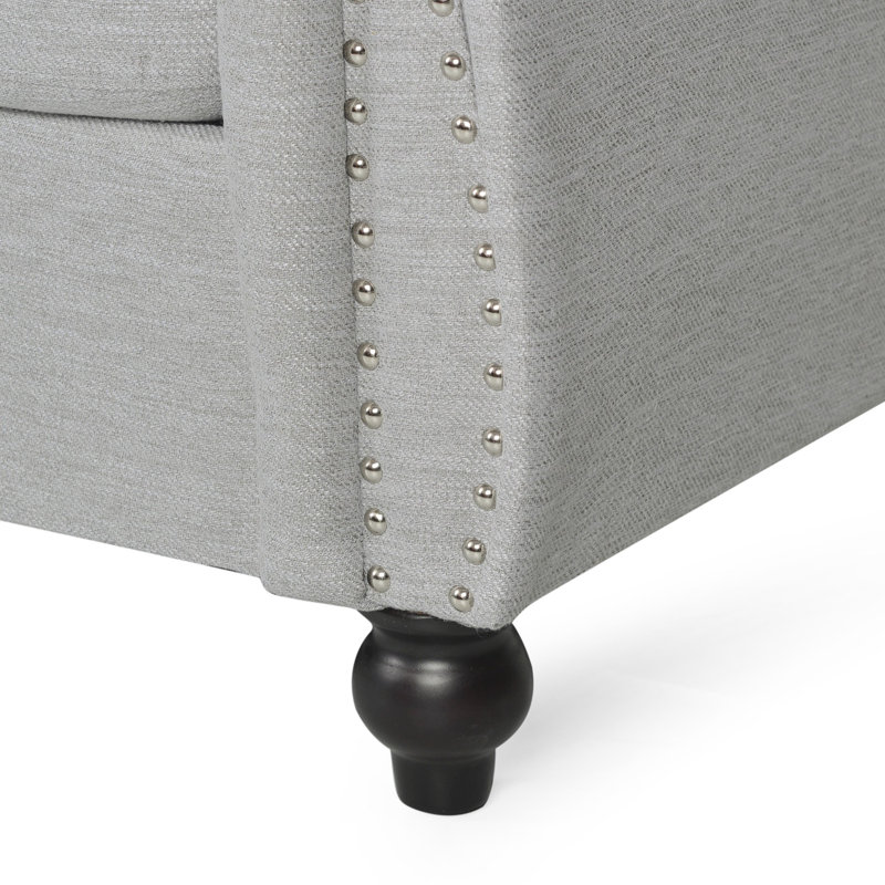 Canapé moderne 3 places en tissu gris