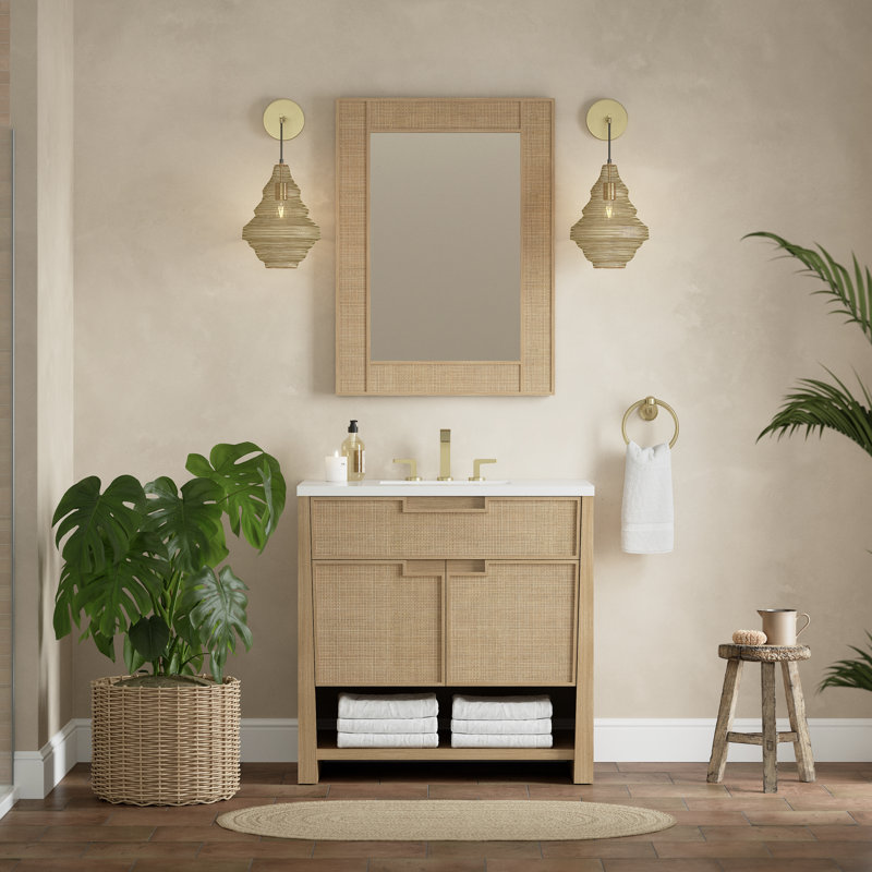 Solene Rectangle Mirror, Seaside Oak