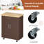 Chariot pour îlot de cuisine roulant avec tablette réglable, armoire de rangement, tiroir et roues verrouillables, îlot de cuisine mobile avec porte-serviettes pour la cuisine et la salle à manger-689005738