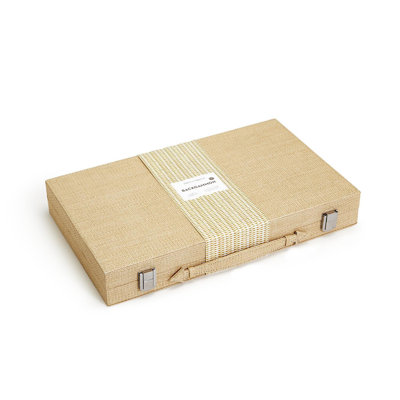 Ensemble de backgammon Terra Cane 15 po avec planche et accessoires en similicuir